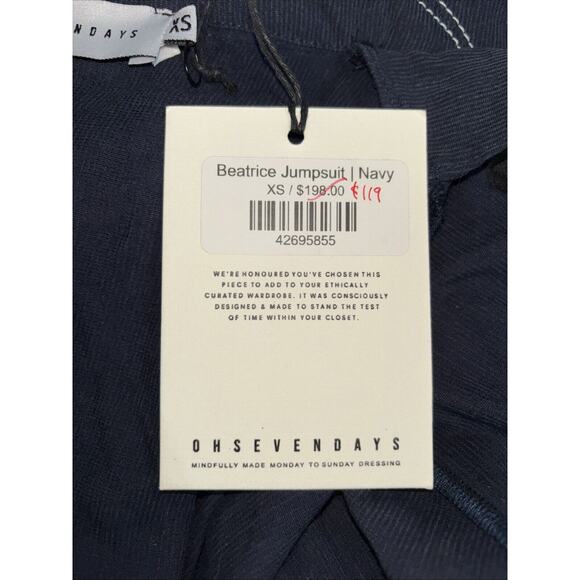 NWT Oh Seven Days Short Sleeve Beatrice Jumpsuit Size XS - Picture 8 of 8